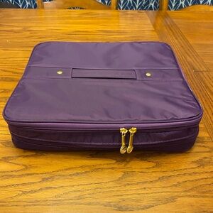 JOY MANGANO THE JEWEL KIT JEWELRY ORGANIZER CARRY CASE Purple/Plum-
1 tray-Great